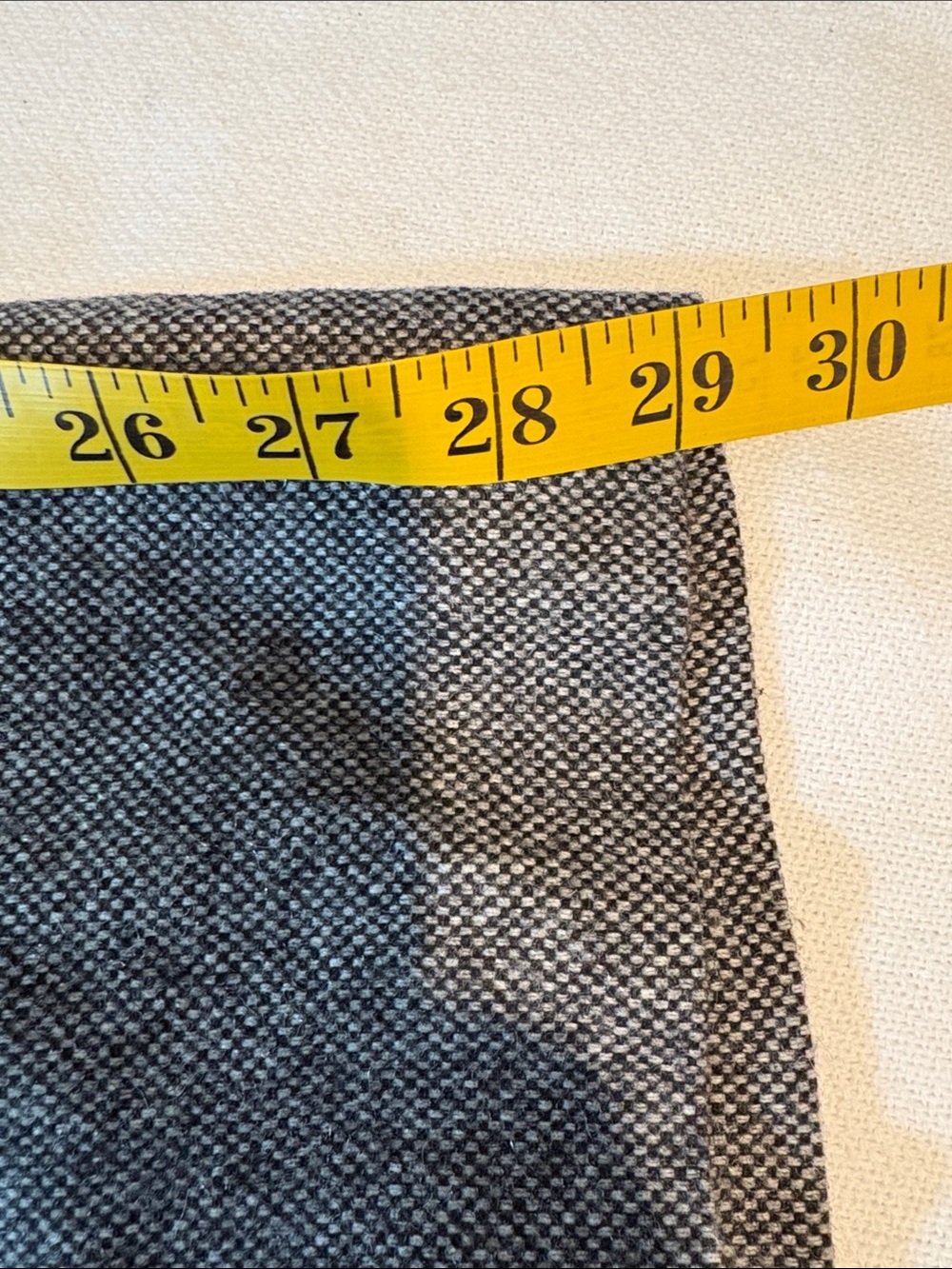 Devernois Wool Blend Grey Tweed Straight Leg Dress Pants French Chic - Picture 6 of 6